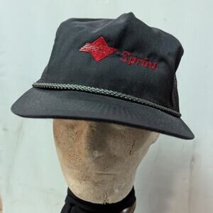 VINTAGE Unitog USA Sprint Phone Snap Back Adjustable TRUCKER Hat Mesh Foam Cap